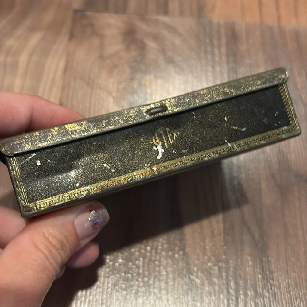 Vintage Art Deco Metal Cutex Five Minute Set Advertising Tin Litho Box Manicure